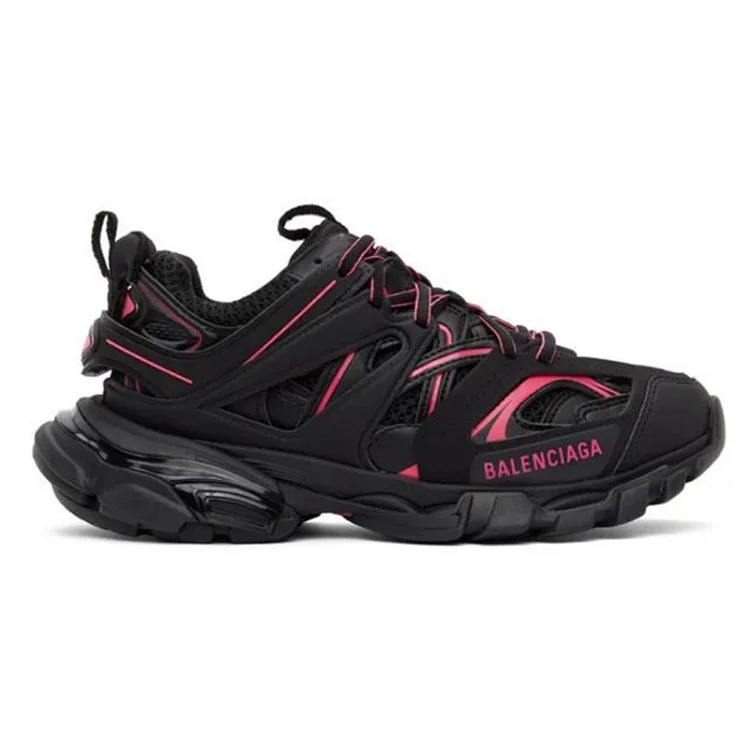 OK Black Neon Pink Fashion sneakers