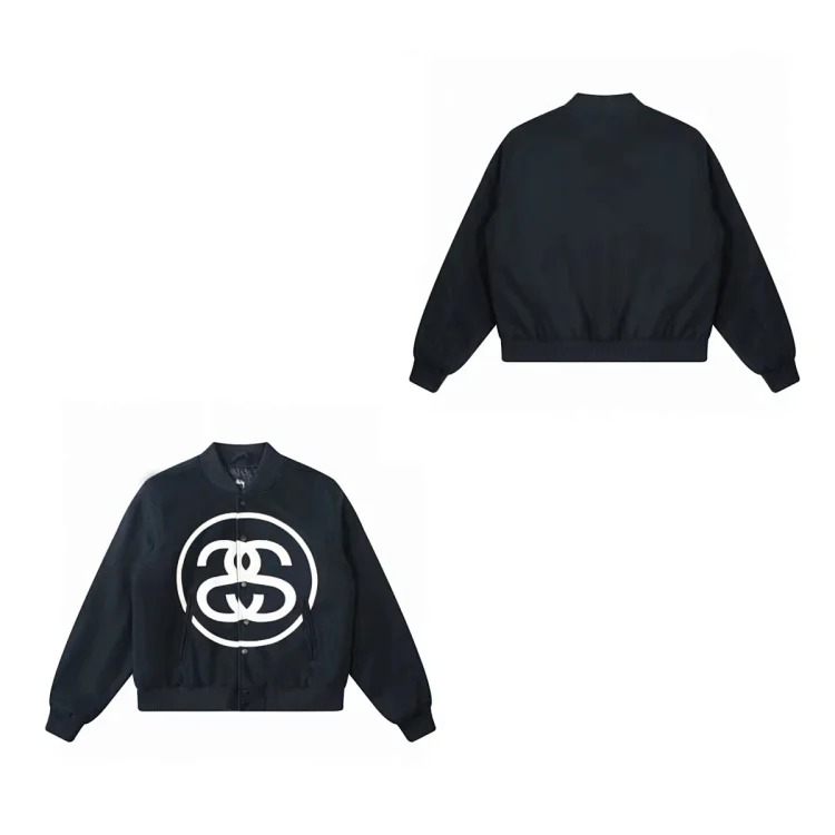 Velvet embroidered S letter joint series loose and simple terry suit