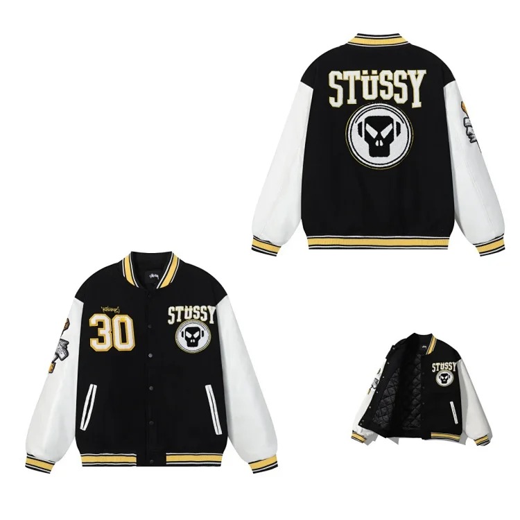 Velvet embroidered S letter joint series loose and simple terry suit