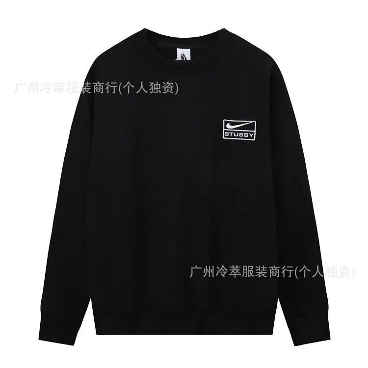 Velvet embroidered S letter joint series loose and simple terry suit