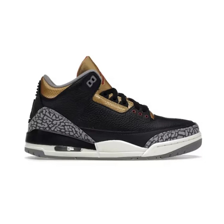 PB 3 Retro Black Cement Gold Casual sneakers
