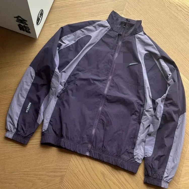 Joint suit hook print casual stand collar trouser leg zipper