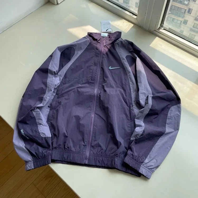 Joint suit hook print casual stand collar trouser leg zipper