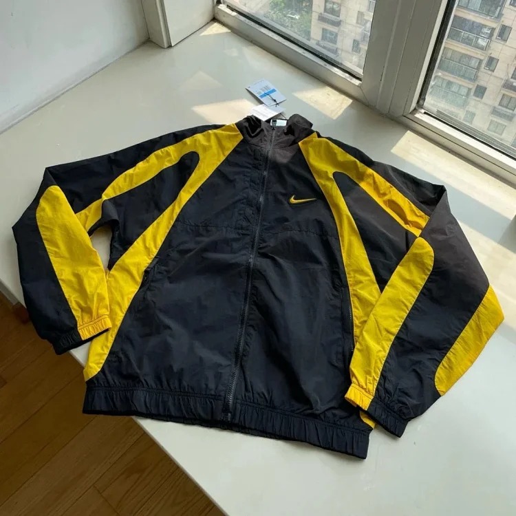 Joint suit hook print casual stand collar trouser leg zipper