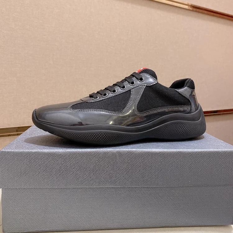 P casual shoes feature a calfskin upper.