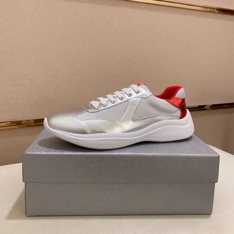 P casual shoes feature a calfskin upper.