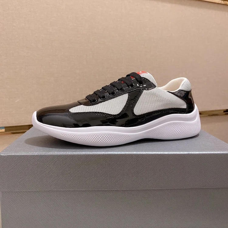 P casual shoes feature a calfskin upper.