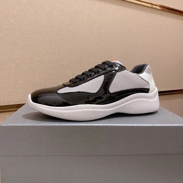 P casual shoes feature a calfskin upper.