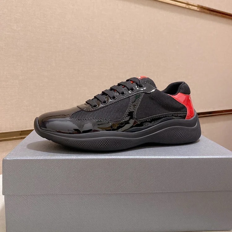 P casual shoes feature a calfskin upper.