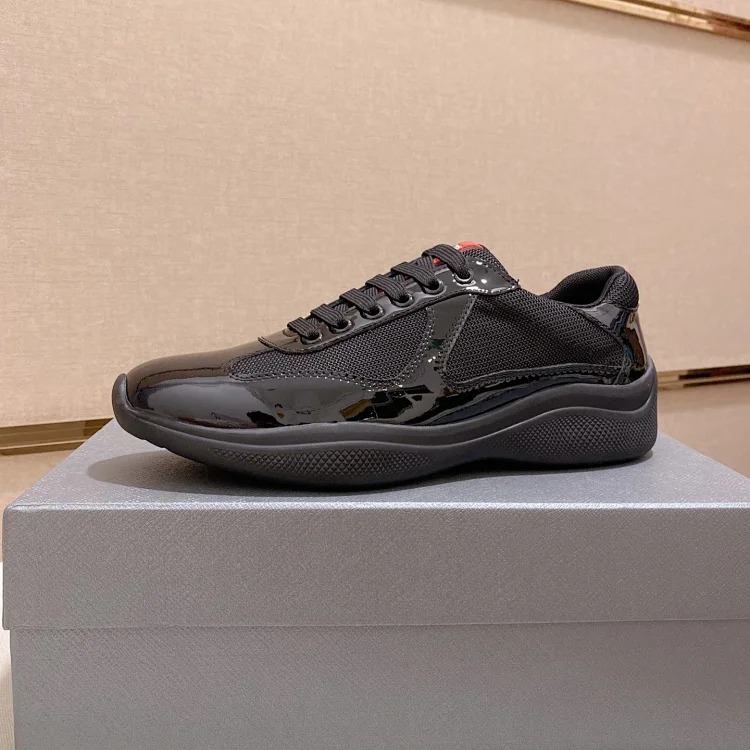 P casual shoes feature a calfskin upper.