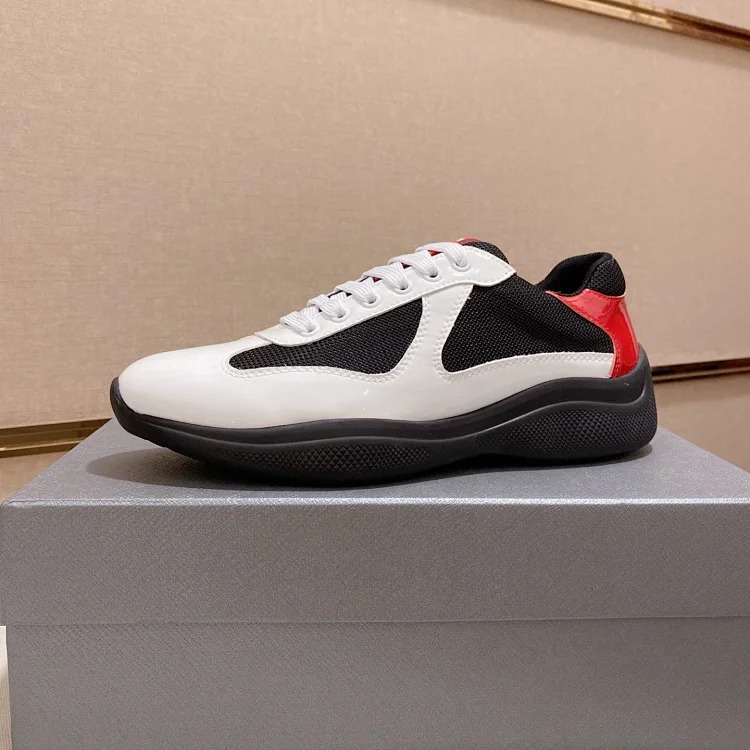 P casual shoes feature a calfskin upper.
