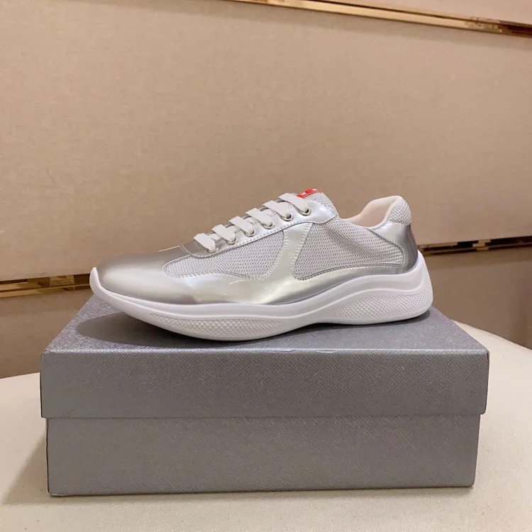 P casual shoes feature a calfskin upper.
