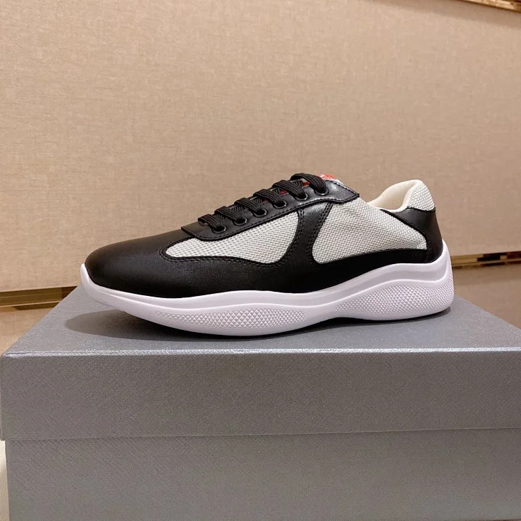 P casual shoes feature a calfskin upper.