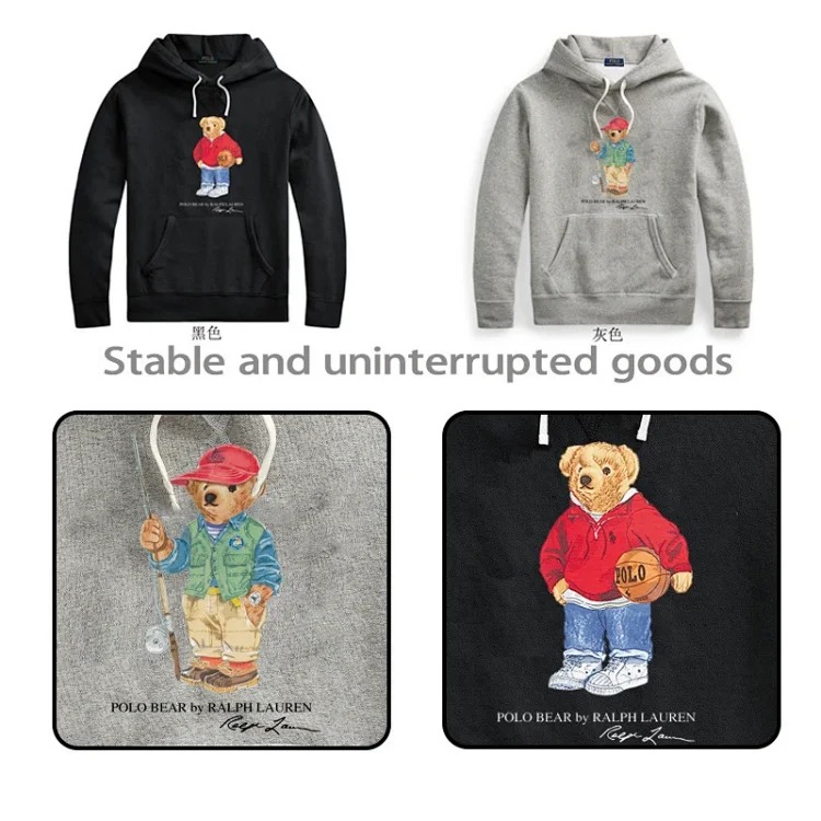 Men's winter sweatshirt pullover hooded fleece top