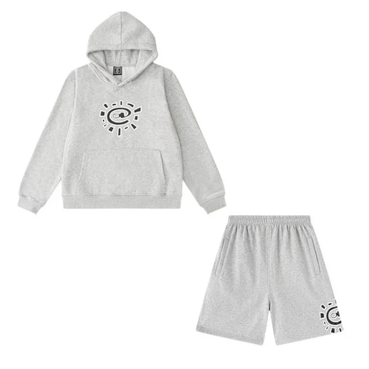 European and American fleece hooded sweatshirt trousers for men and women loose casual suits