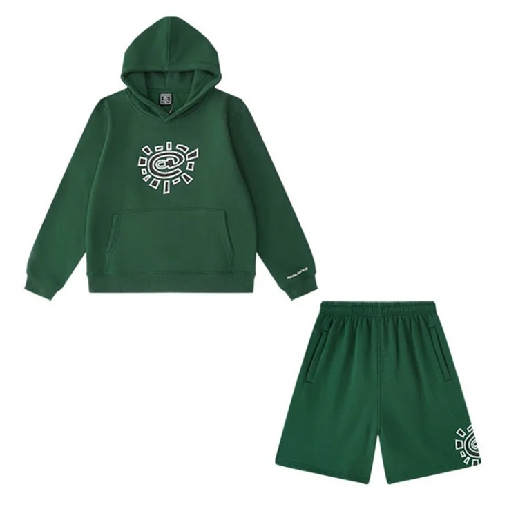 European and American fleece hooded sweatshirt trousers for men and women loose casual suits