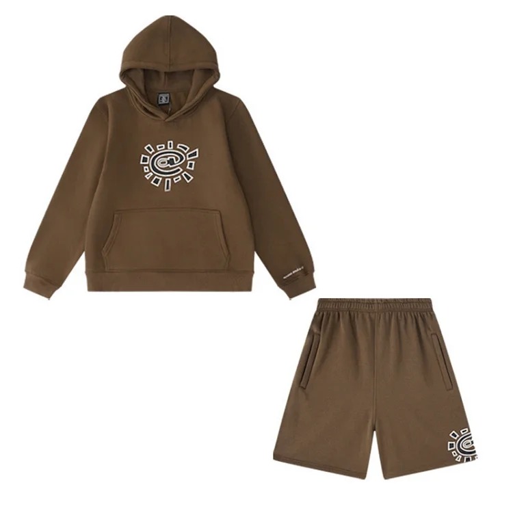 European and American fleece hooded sweatshirt trousers for men and women loose casual suits