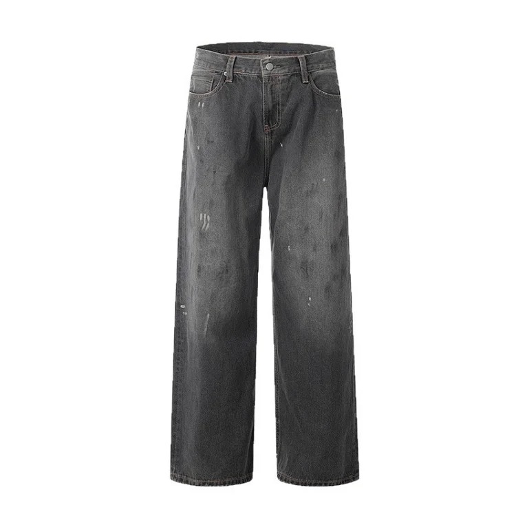 Splashed Ink Jeans Retro Straight Leg Loose Boys Jeans