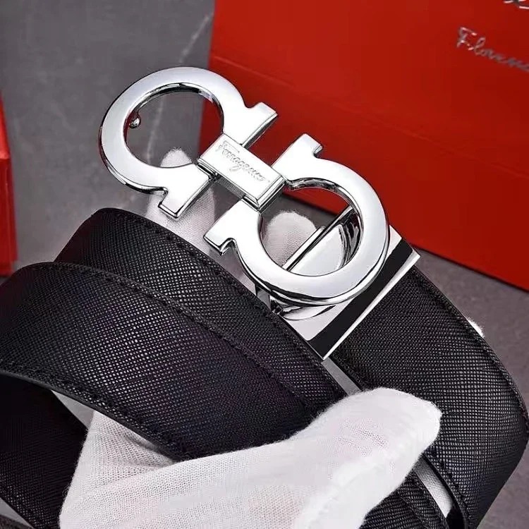 Belt men's layered classic business fashion casual high-end trousers smooth buckle