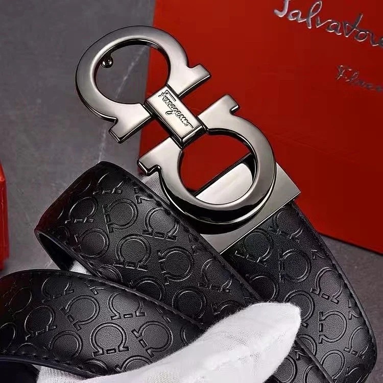 Belt men's layered classic business fashion casual high-end trousers smooth buckle
