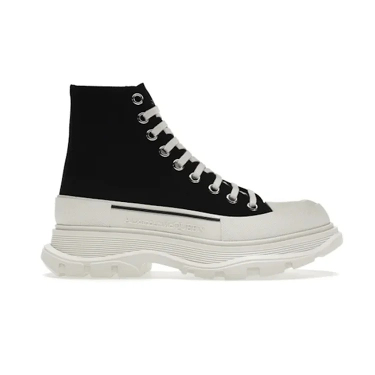 Al*xander M*Queen Tread Slick Lace Up BootBlack White Fashion sneakers