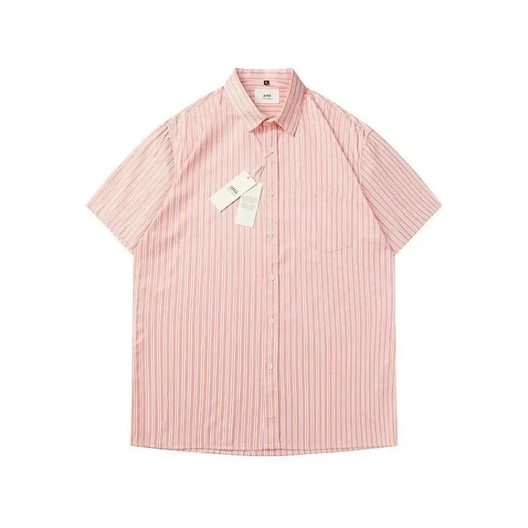 Trendy brand Am small love embroidered shirt casual loose versatile versatile couple style Amy cotton long-sleeved top