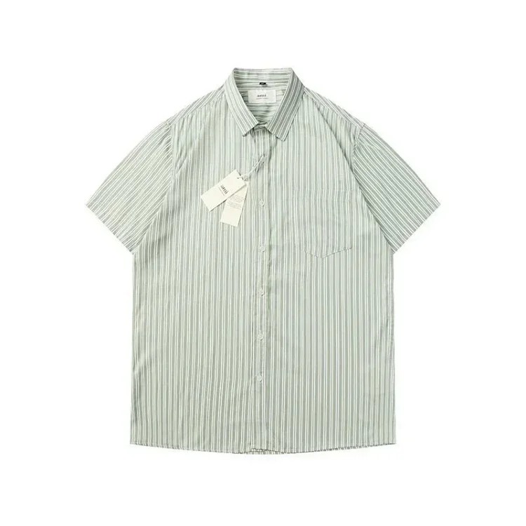 Trendy brand Am small love embroidered shirt casual loose versatile versatile couple style Amy cotton long-sleeved top
