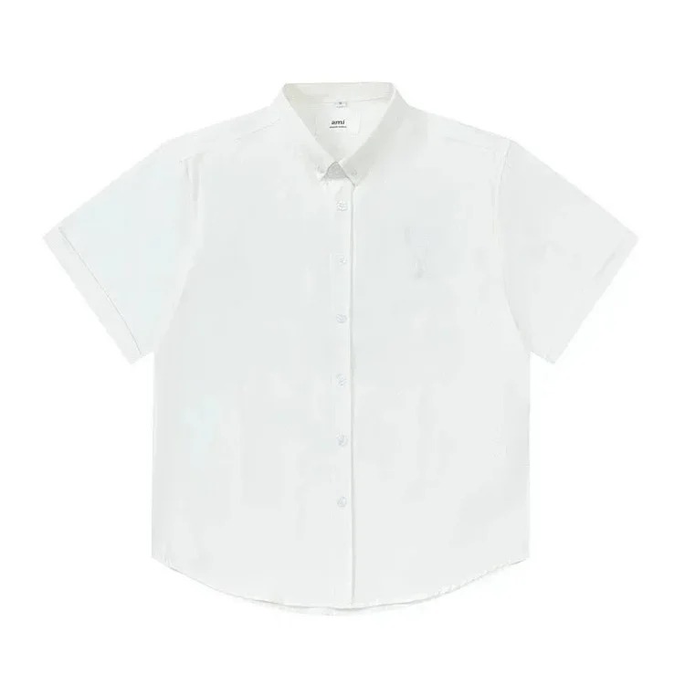 Trendy brand Am small love embroidered shirt casual loose versatile versatile couple style Amy cotton long-sleeved top