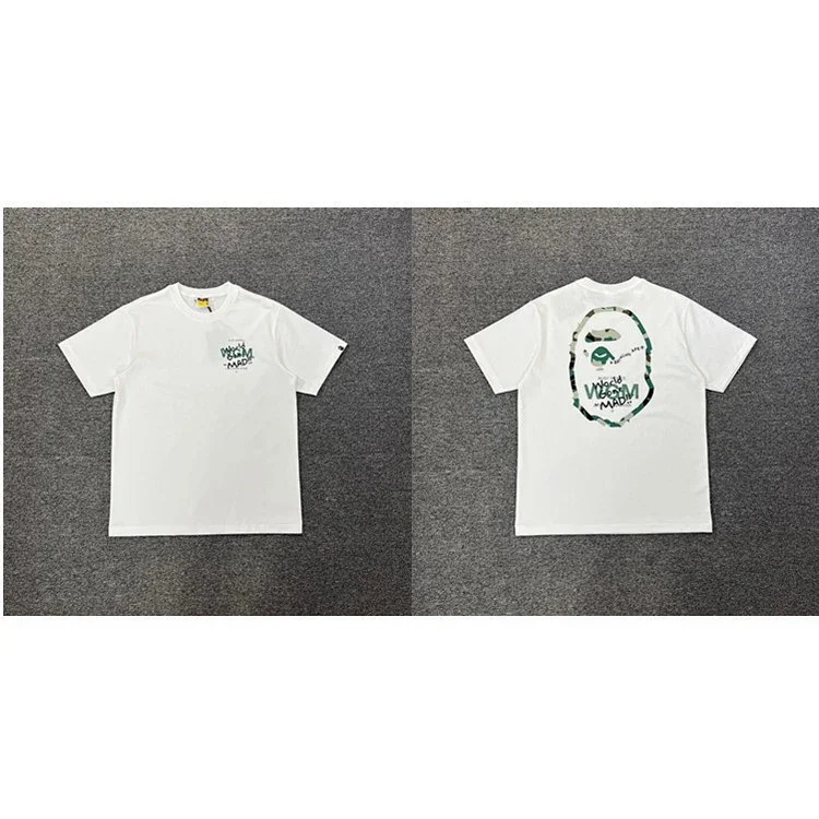 38 Japanese cartoon ape-man high-definition printed short-sleeved male and female couples celebrity style casual high-street Harajuku style short-sleeved