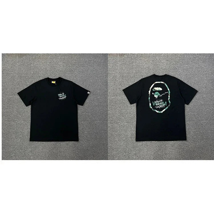 38 Japanese cartoon ape-man high-definition printed short-sleeved male and female couples celebrity style casual high-street Harajuku style short-sleeved