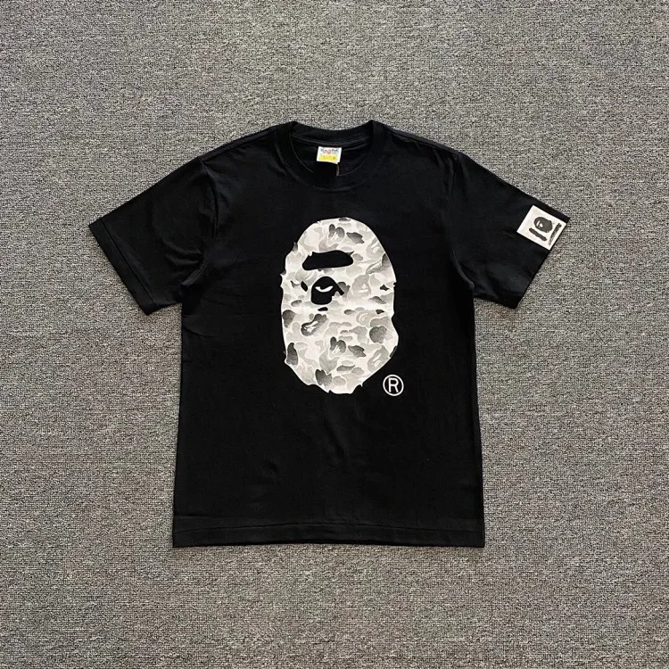 38 Japanese cartoon ape-man high-definition printed short-sleeved male and female couples celebrity style casual high-street Harajuku style short-sleeved