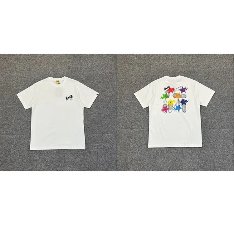 38 Japanese cartoon ape-man high-definition printed short-sleeved male and female couples celebrity style casual high-street Harajuku style short-sleeved