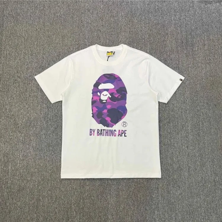 38 Japanese cartoon ape-man high-definition printed short-sleeved male and female couples celebrity style casual high-street Harajuku style short-sleeved