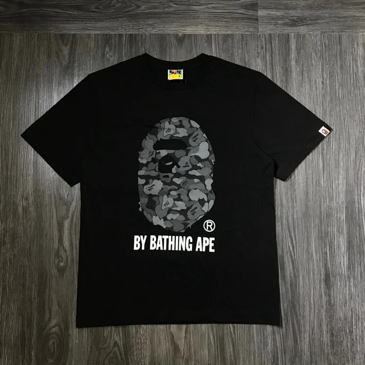 38 Japanese cartoon ape-man high-definition printed short-sleeved male and female couples celebrity style casual high-street Harajuku style short-sleeved