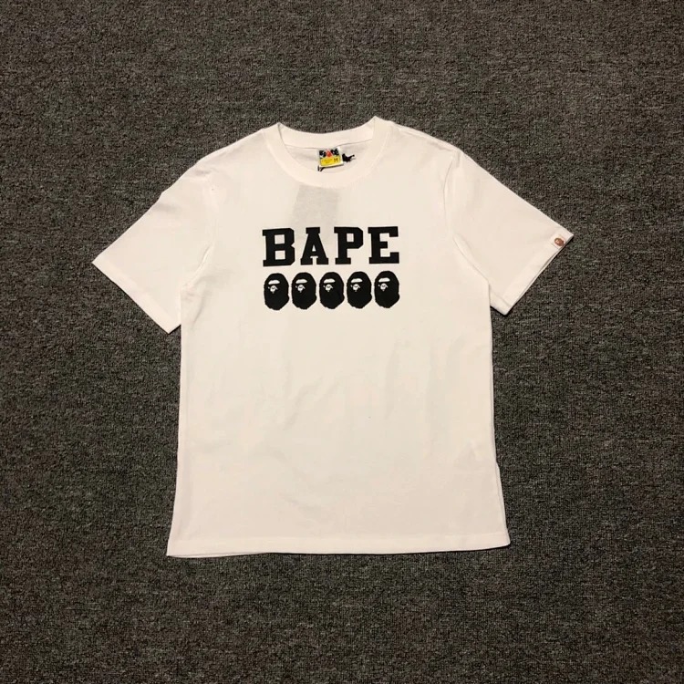 38 Japanese cartoon ape-man high-definition printed short-sleeved male and female couples celebrity style casual high-street Harajuku style short-sleeved