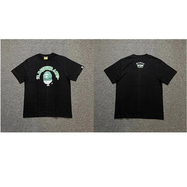38 Japanese cartoon ape-man high-definition printed short-sleeved male and female couples celebrity style casual high-street Harajuku style short-sleeved