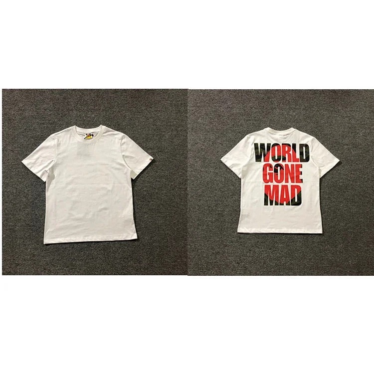 38 Japanese cartoon ape-man high-definition printed short-sleeved male and female couples celebrity style casual high-street Harajuku style short-sleeved