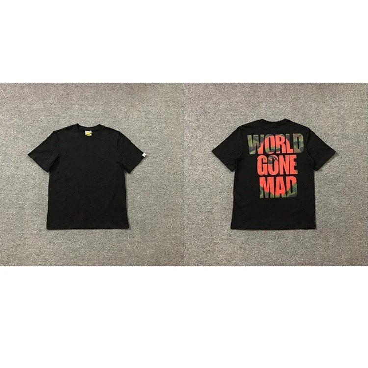38 Japanese cartoon ape-man high-definition printed short-sleeved male and female couples celebrity style casual high-street Harajuku style short-sleeved