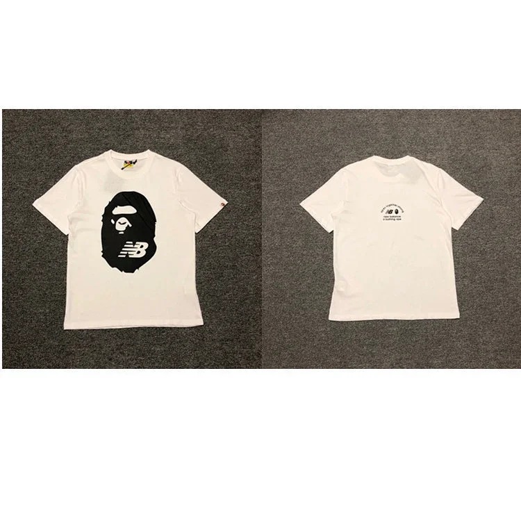 38 Japanese cartoon ape-man high-definition printed short-sleeved male and female couples celebrity style casual high-street Harajuku style short-sleeved