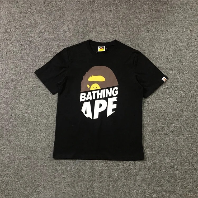 38 Japanese cartoon ape-man high-definition printed short-sleeved male and female couples celebrity style casual high-street Harajuku style short-sleeved