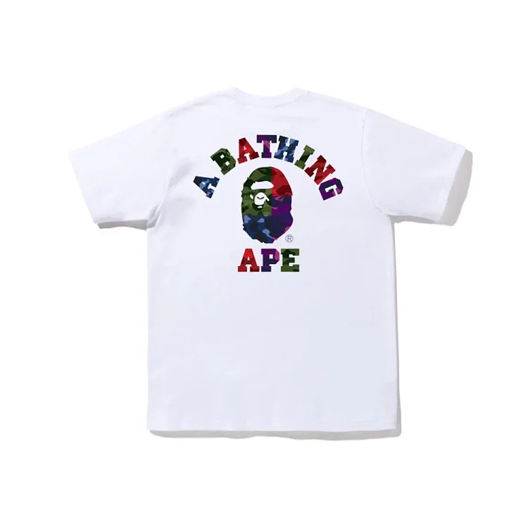 38 Japanese cartoon ape-man high-definition printed short-sleeved male and female couples celebrity style casual high-street Harajuku style short-sleeved