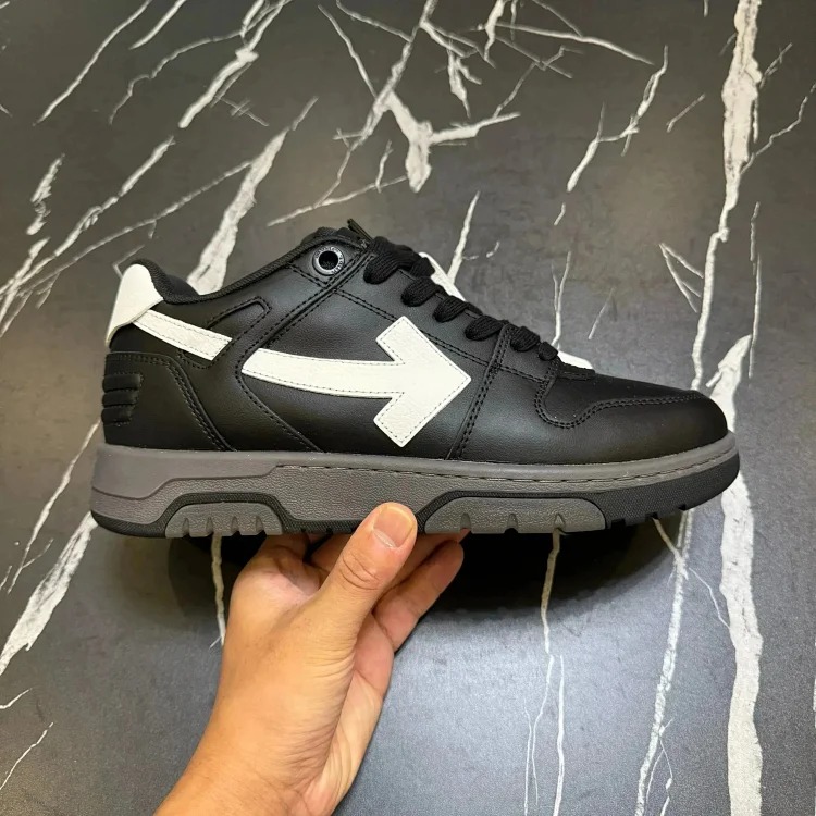Arrow shoes cowhide fashion sneakers men's black and white