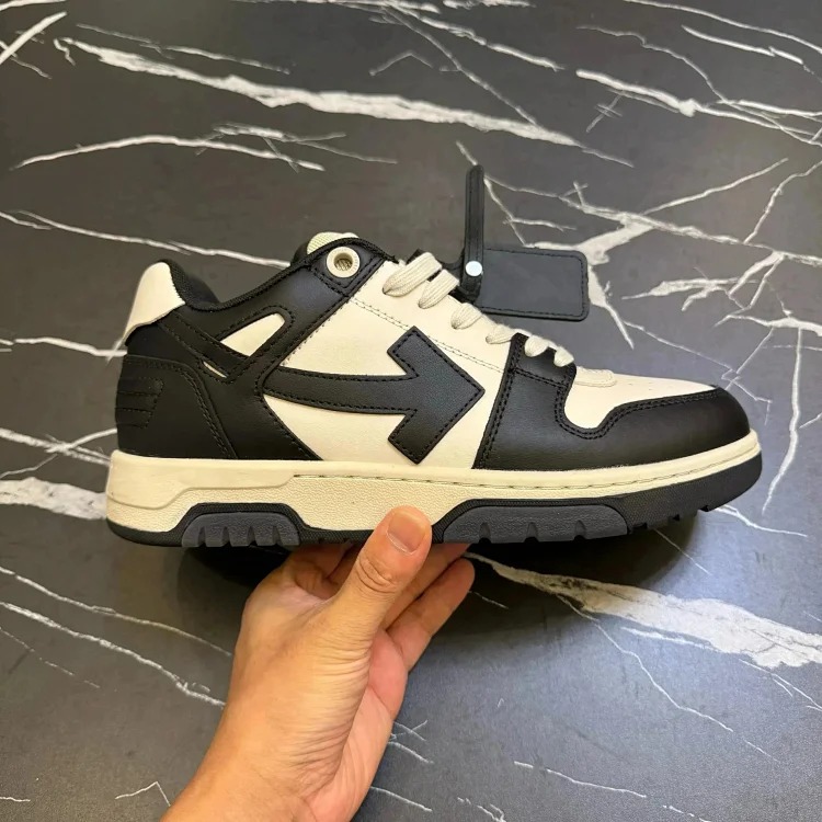 Arrow shoes cowhide fashion sneakers men's black and white