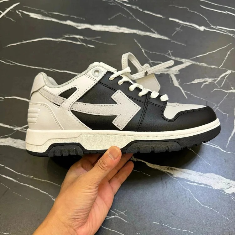 Arrow shoes cowhide fashion sneakers men's black and white