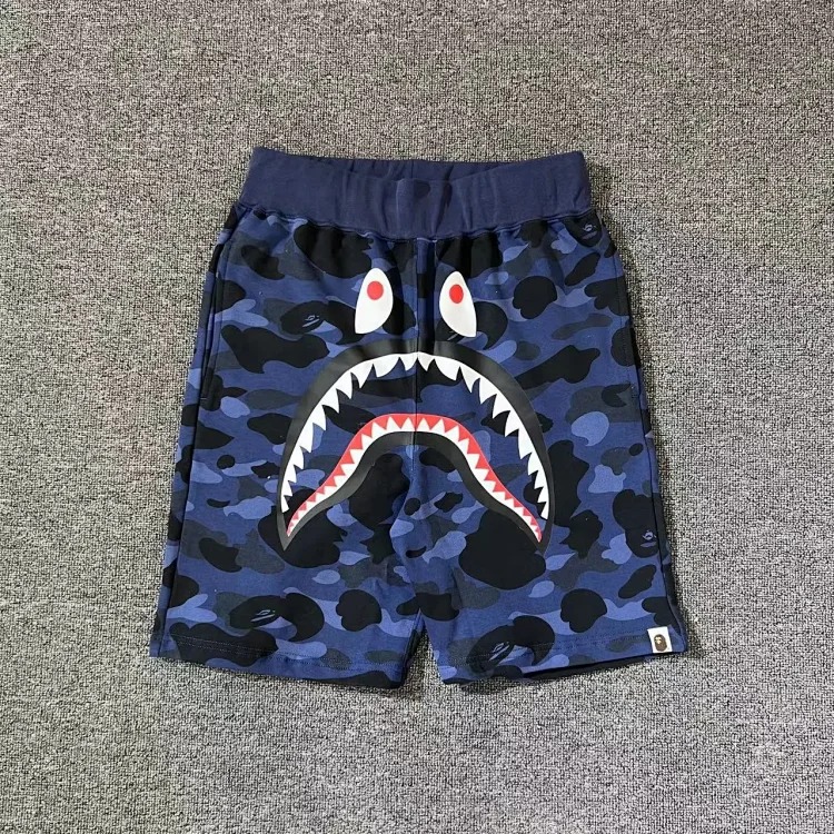 Bape camouflage youth casual shorts mid-pants men's and women's pure cotton luminous beach and sweatpants