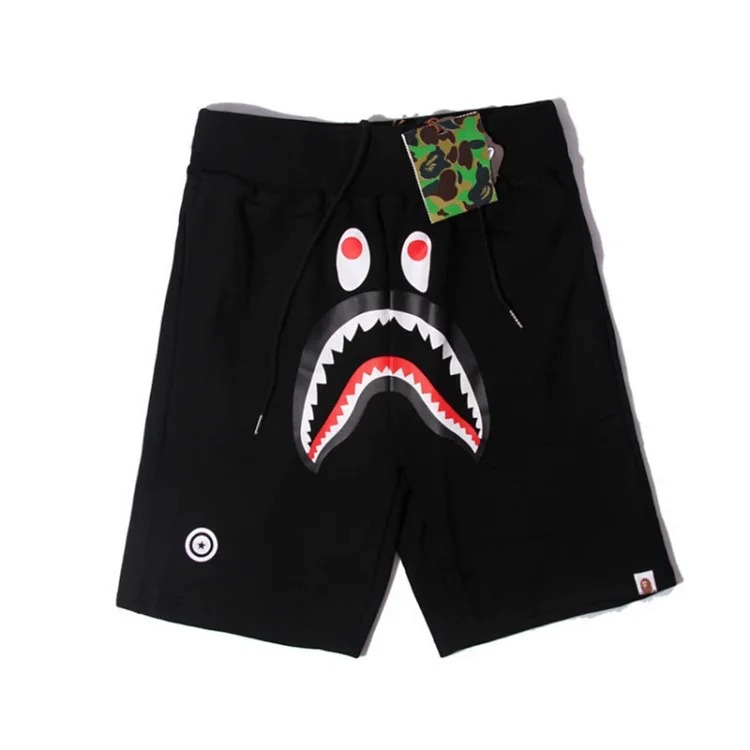 Bape camouflage youth casual shorts mid-pants men's and women's pure cotton luminous beach and sweatpants