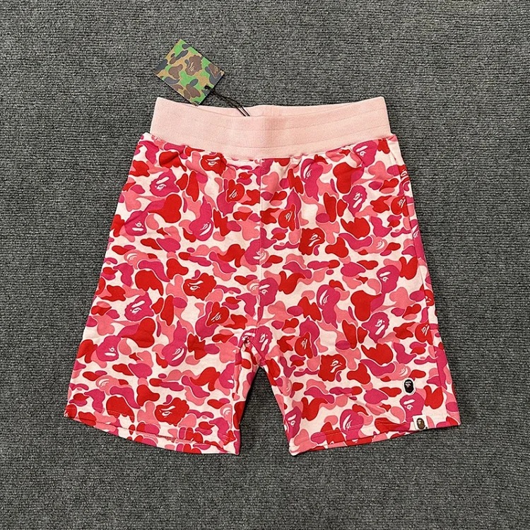 Bape camouflage youth casual shorts mid-pants men's and women's pure cotton luminous beach and sweatpants