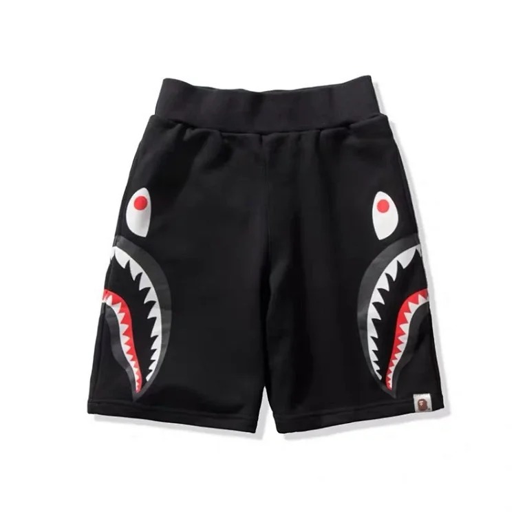 Bape camouflage youth casual shorts mid-pants men's and women's pure cotton luminous beach and sweatpants