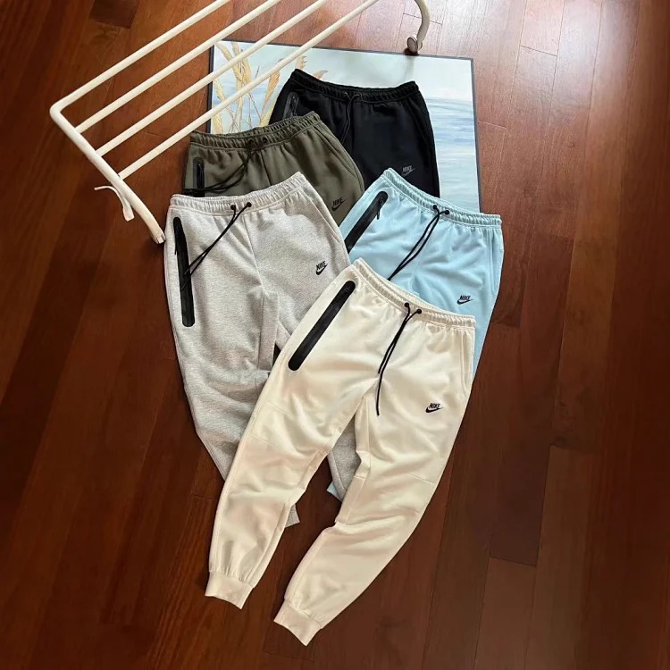 Hook sweatpants men's knitted rubberized zipper large pocket leggings sweatpants couple