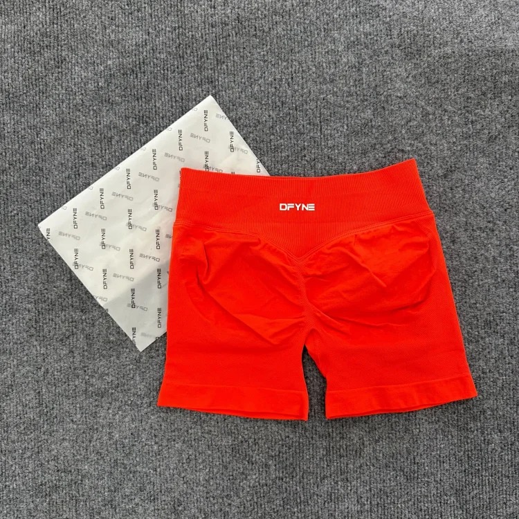 DFYNE (full color original label) Amazon's popular three-section waist sports running fitness high-waist butt-lifting yoga shorts.